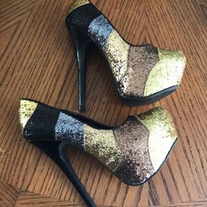 🆕 Liliana Glitter Stiletto High Heel Shoe 7